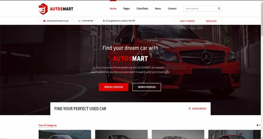 AutosMart: Automotive Car Dealer WordPress Theme