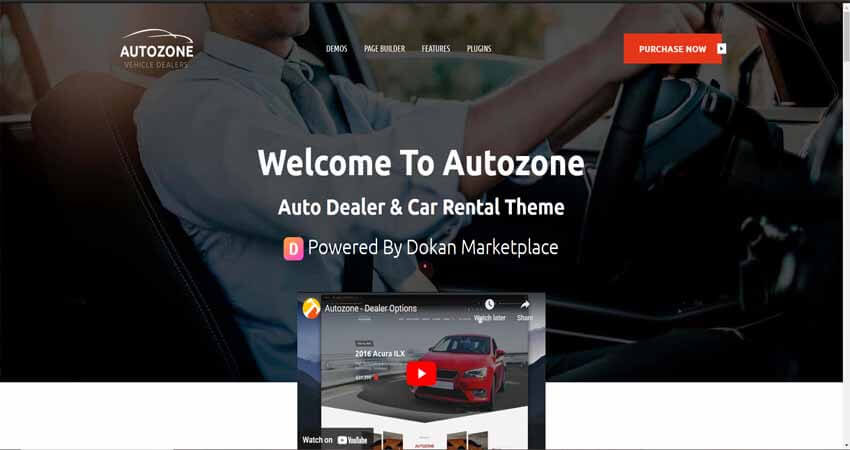 Autozone: Auto Dealer & Car Rental Theme