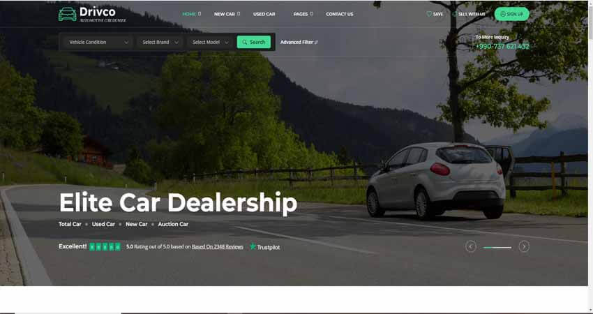 Drivco- Car Dealer and Listing WordPress Theme