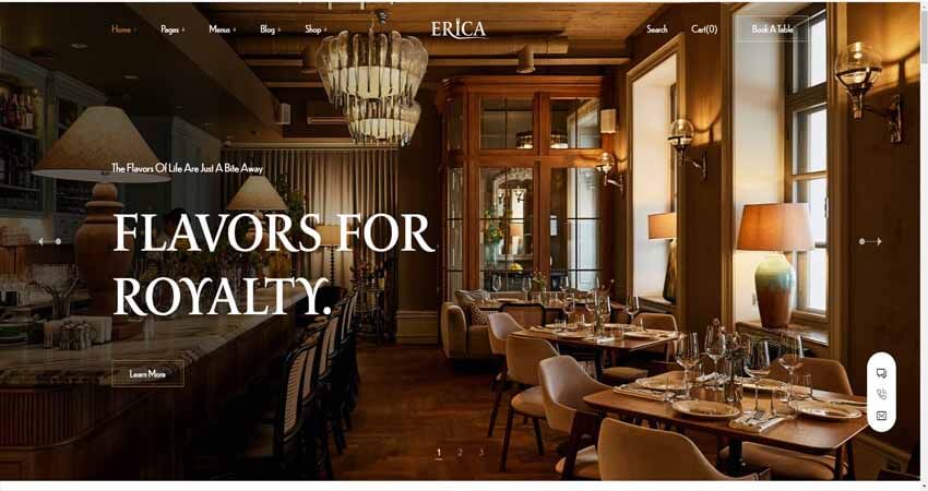 Erica- Restaurant & Coffee WordPress Theme