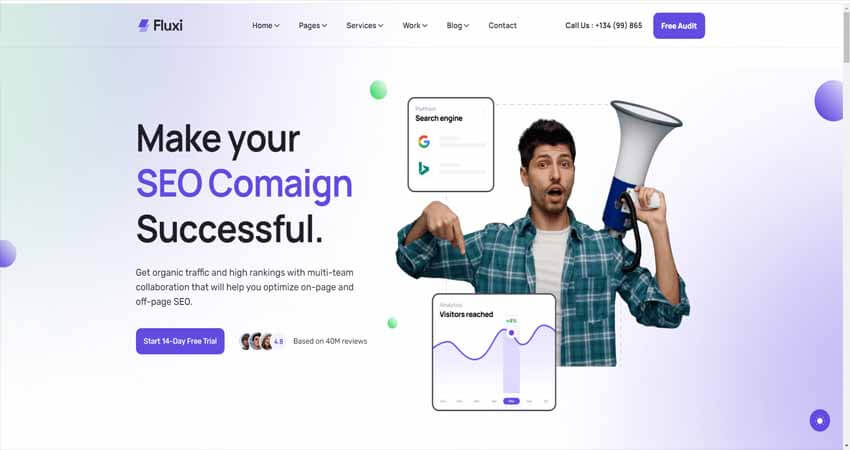 Fluxi-SEO & Digital Marketing Agency WordPress Theme