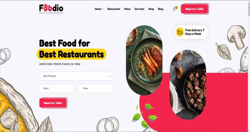 Foodio - Fast Food and Restaurant WordPress Theme