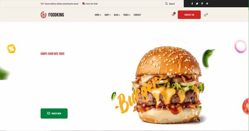 Foodking- Fast Food Restaurant WordPress Theme