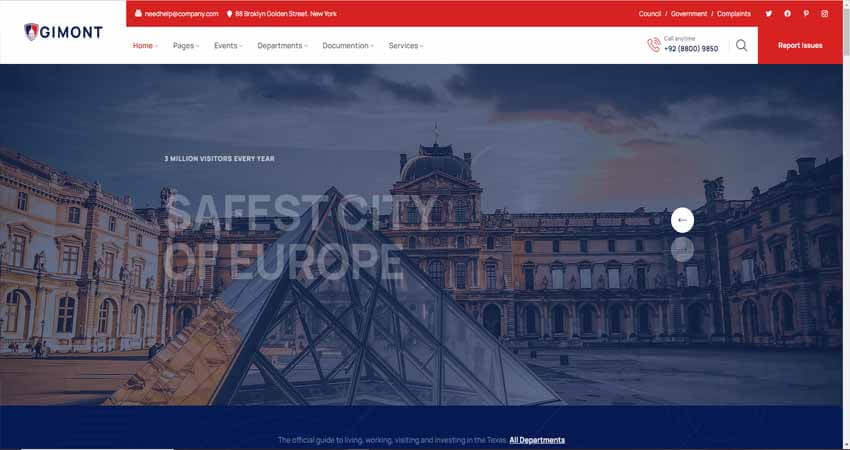 Gimont-City Government WordPress Theme