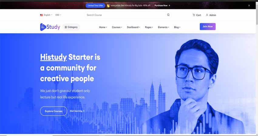 HiStudy- Online Courses & Education Templates