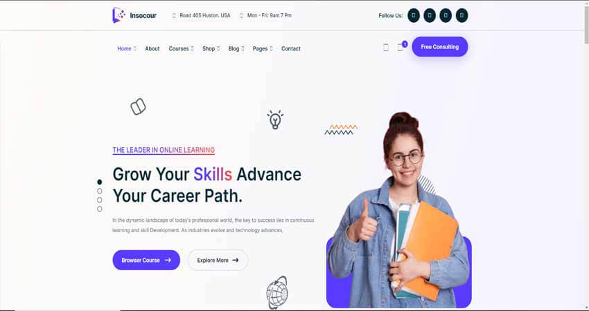 Insocour- Education HTML Template