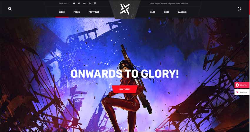 PlayerX- Gaming and eSports Theme