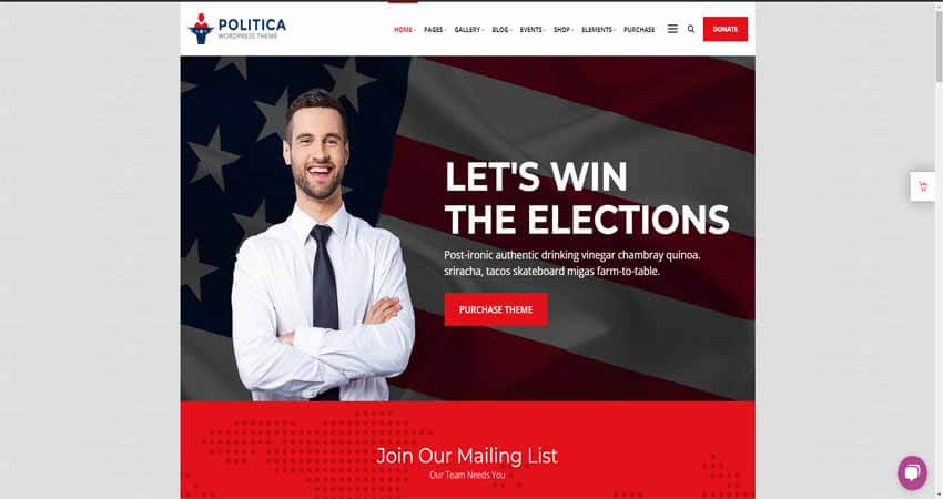 Politica- Modern and Political WordPress Theme