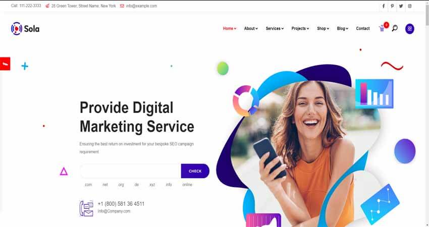 Sola- SEO Marketing WordPress Theme