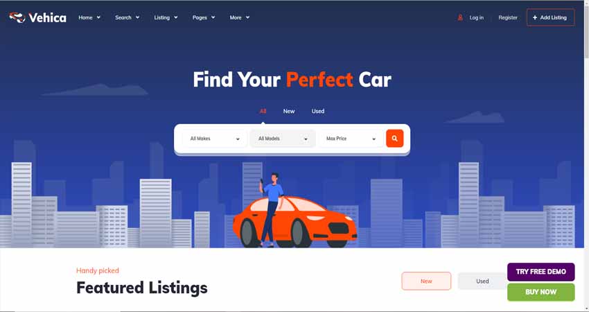 Vehica- Car Dealer & Automotive Listing Theme