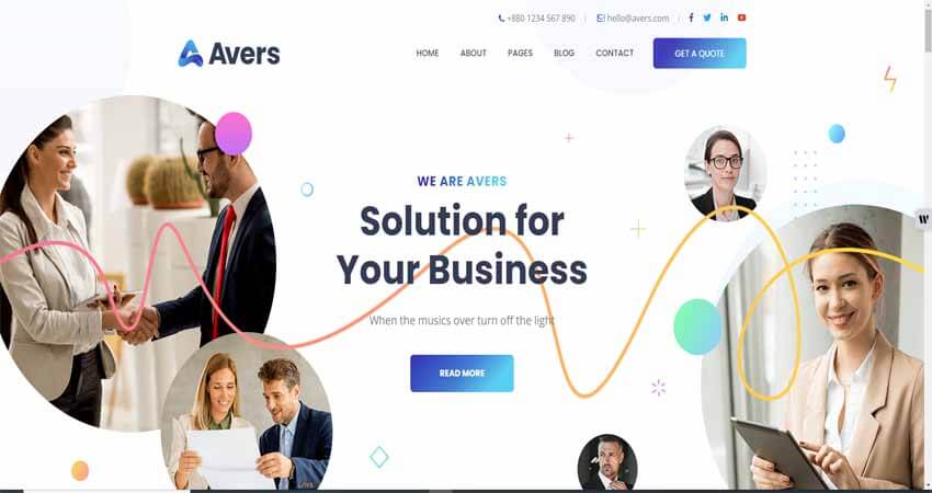 Avers Corporate & Business HTML Template