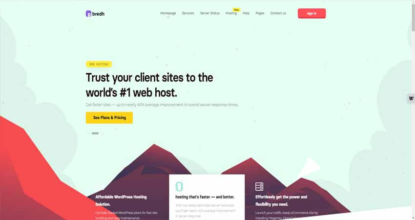 Bredh - Multipurpose Web Hosting with WHMCS Template