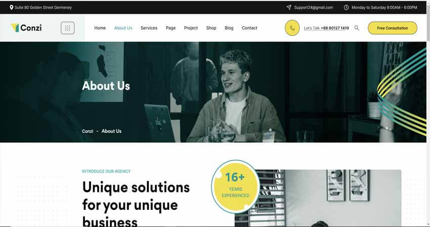 Conzi- Business Consulting WordPress Theme