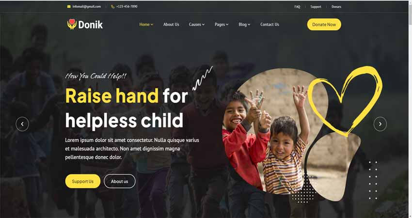 Donik-Charity & Fundraising WordPress Theme