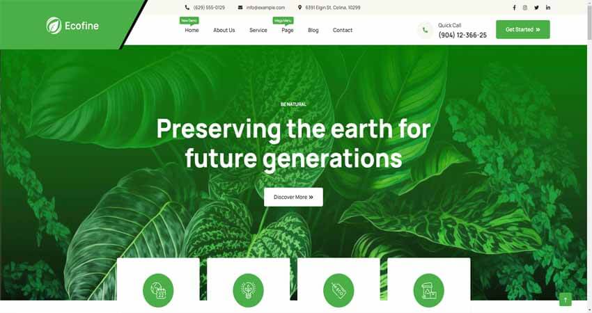 Ecofine  Ecology & Environment WordPress Theme