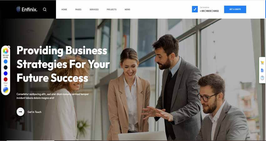 Enfinix- Business Consulting WordPress Theme