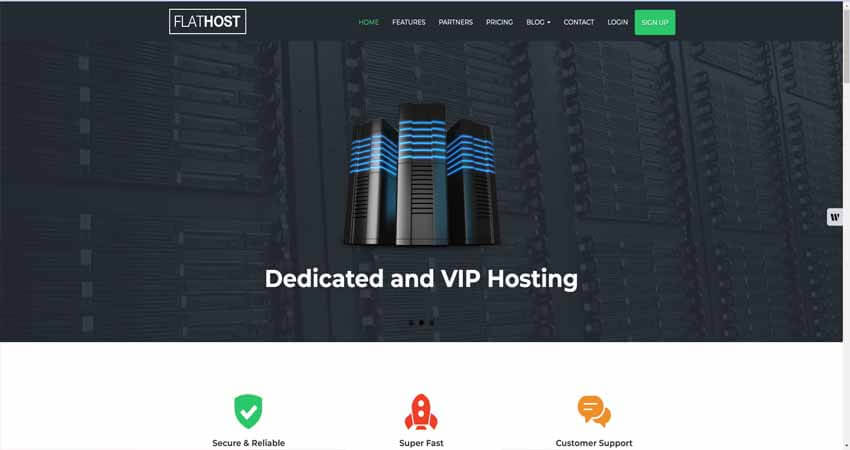 FlatHost Responsive Hosting Template with WHMCS