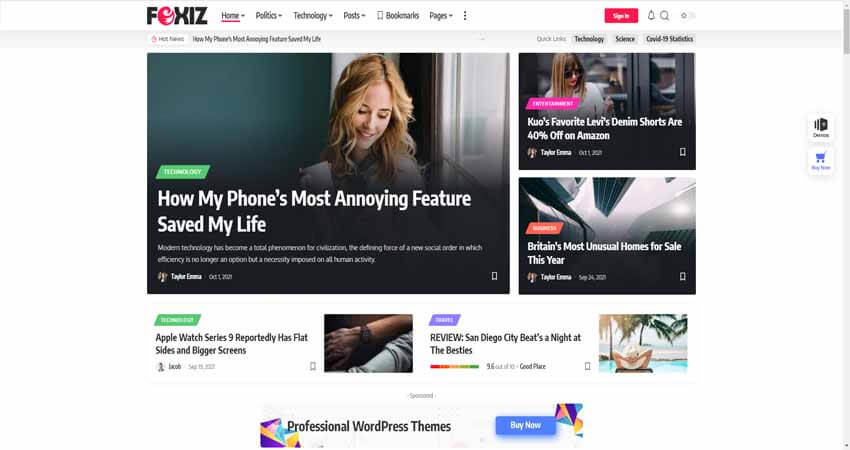 Foxiz- WordPress Newspaper News and Magazine