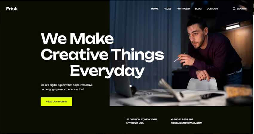 Frisk-Creative Agency & Portfolio WordPress Theme