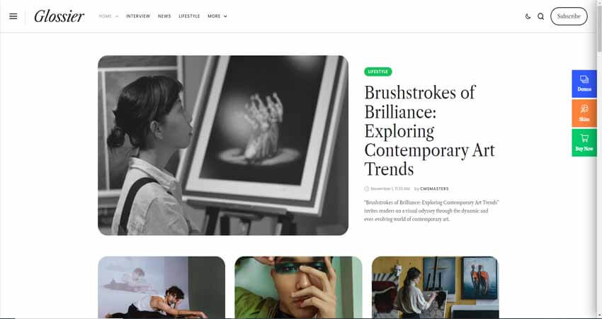 Glossier-News & Viral Magazine WordPress Theme