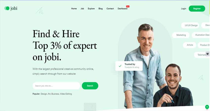 Jobi - Job Portal & Job Board React NextJS Template