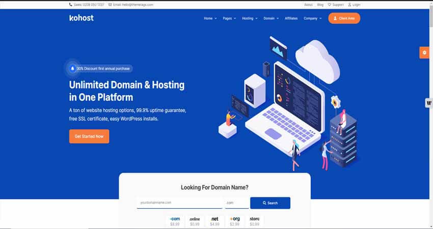 Kohost – Modern Web Hosting & WHMCS Template