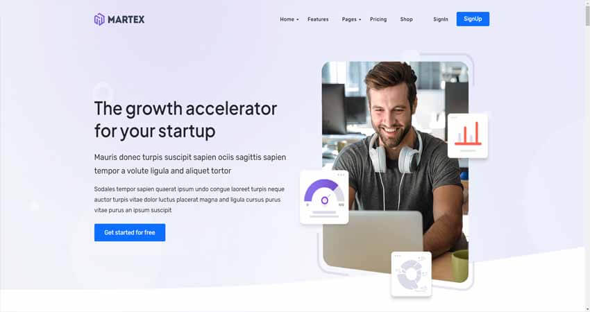 Martex-Software, Saas Technology Theme