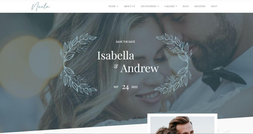 Neela  Onepage Multipage Wedding WordPress Theme