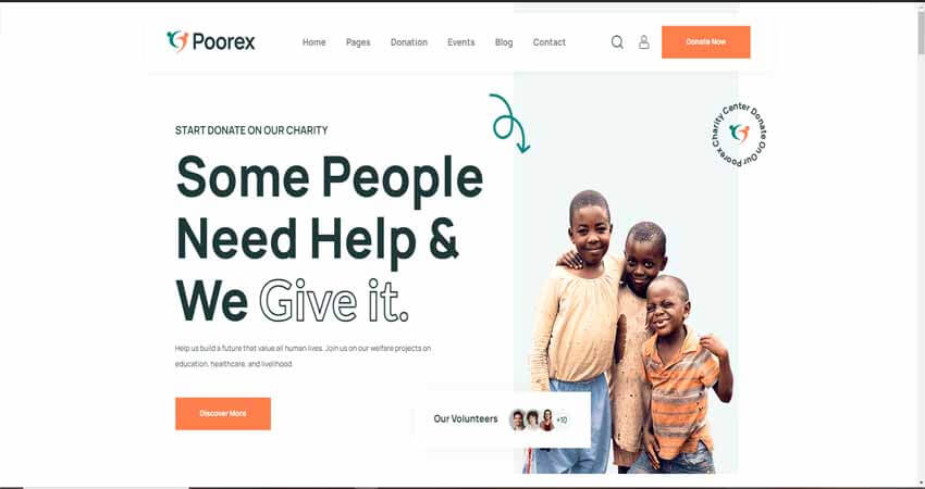 Poorex- Nonprofit Charity WordPress Theme (1)