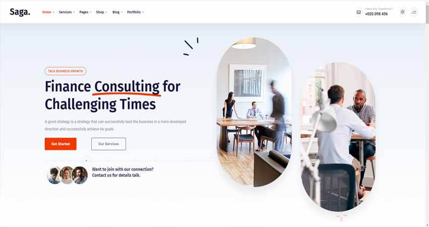 Saga- Business Consulting WordPress Theme