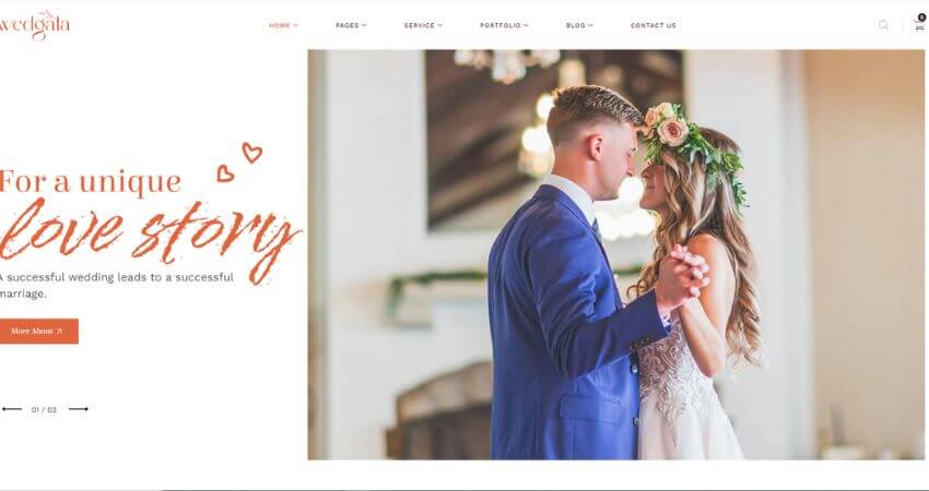 Wedgala - Wedding and Event Planner WordPress Theme