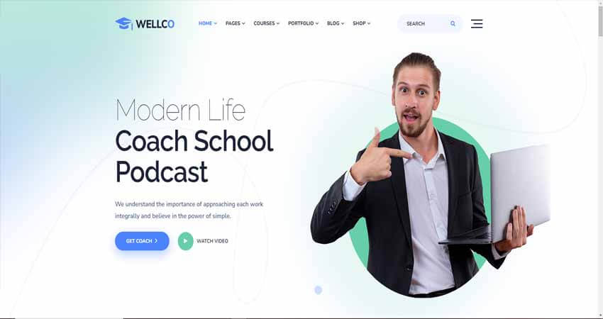 Wellco-Coaching & Online Courses WordPress Theme