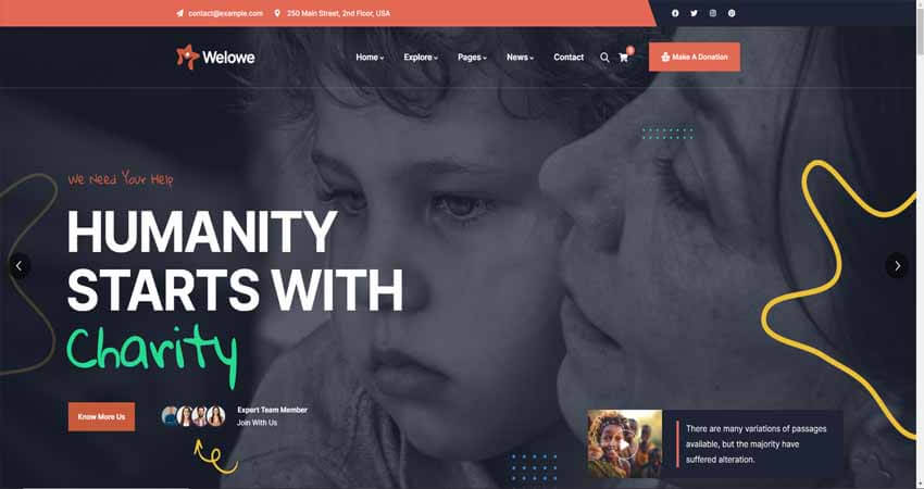 Welowe- Nonprofit Charity Theme