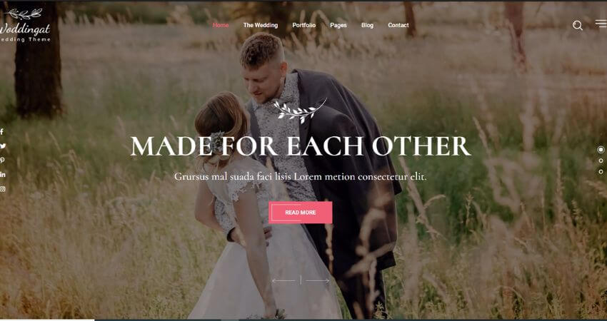 Woddingat - Wedding WordPress Theme