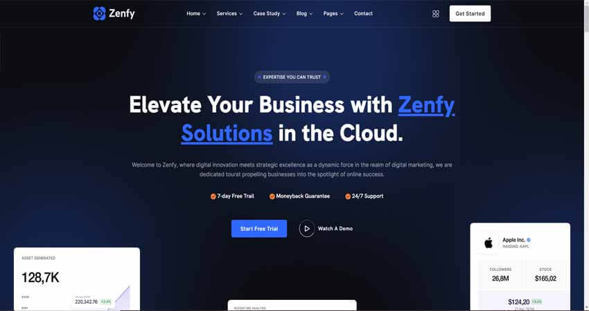 Zenfy- Software, SaaS & Digital Agency WordPress Theme