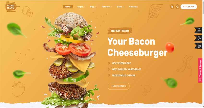 Foodmood - Cafe  Delivery WordPress Theme