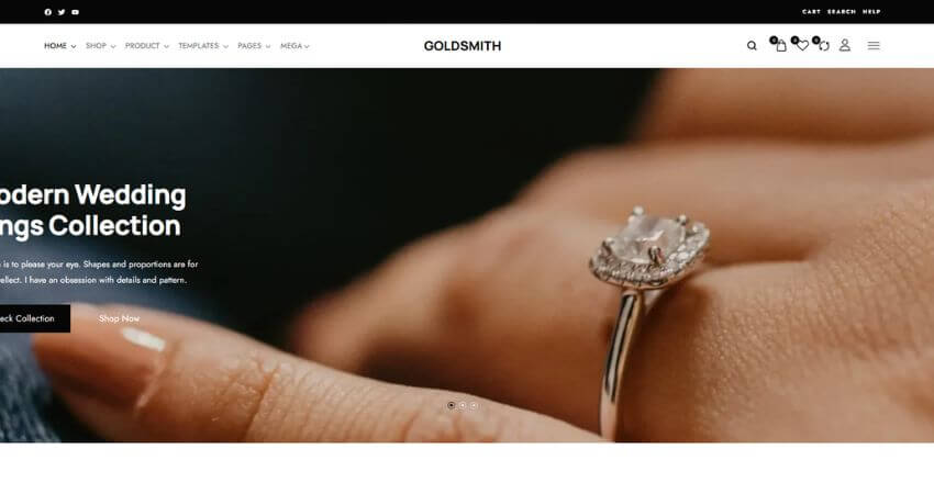 GoldSmith - Jewelry Store WooCommerce Elementor Theme