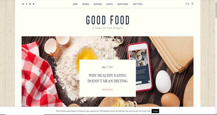 Good Food - Recipe Magazine Culinary Blog Theme