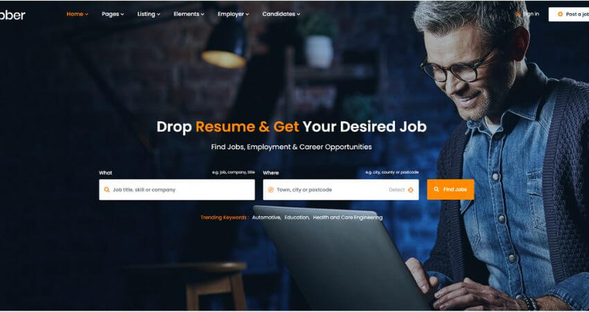 JobCareer  Job Board Responsive WordPress Theme