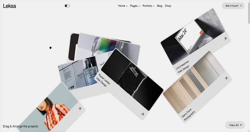 Leksa - Creative Portfolio Showcase Theme