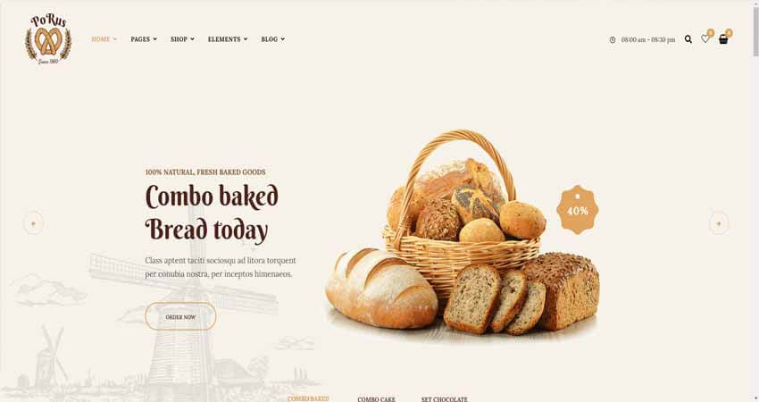 Porus - Bakery Store WordPress Theme