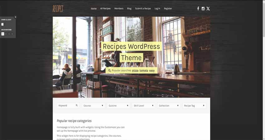 Recipes - WordPress Theme