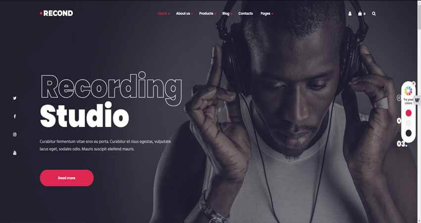 Recond - Recording Studio & Music Band WordPress Theme