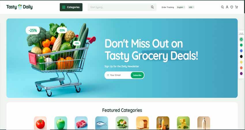 Tasty Daily - Grocery Store & Food WooCommerce Theme