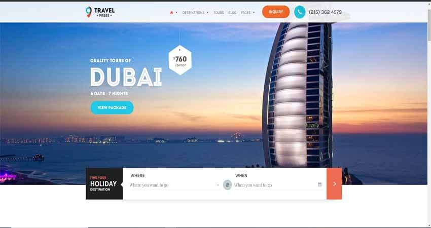 Best Travel WordPress Themes 2024