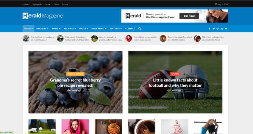 Herald - Newspaper News Portal WordPress Theme