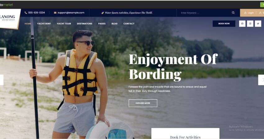 Lanong - Yacht Rental WordPress Theme