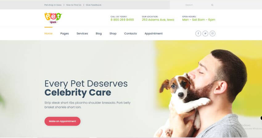 PetSpace - Animal Care & Grooming WordPress Theme