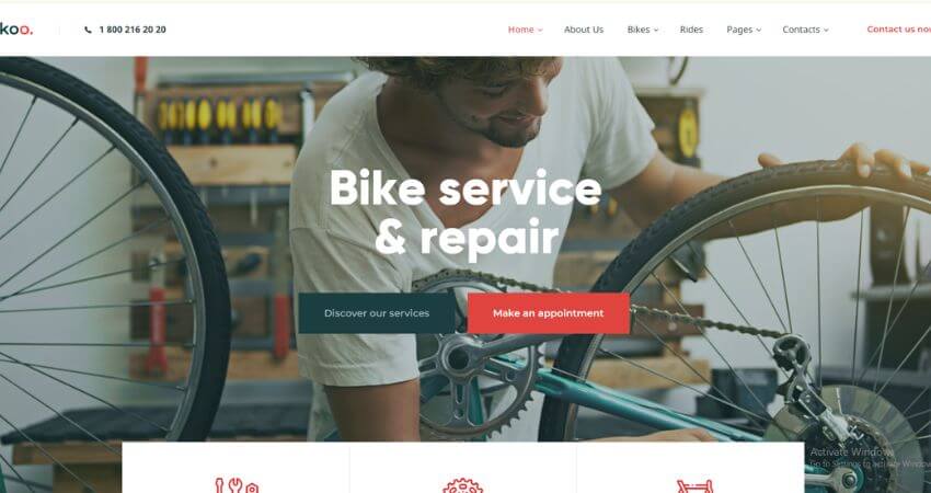 Yokoo - Bike Shop  Bicycle Rental WordPress Theme